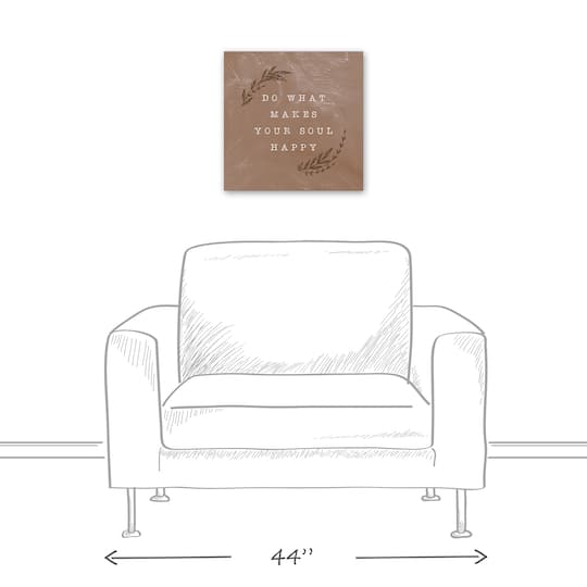Do What Makes Your Soul Happy Terracotta 16" x 16" Canvas Wall Art